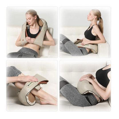 Изображение использования массажера в положении сидя