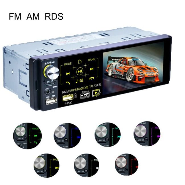 Hikity Autoradio1 din Car Radio 4.1" Inch Touch Screen Car Stereo Multimedia MP5 Player Bluetooth RDS Dual USB Support Micphone 6
