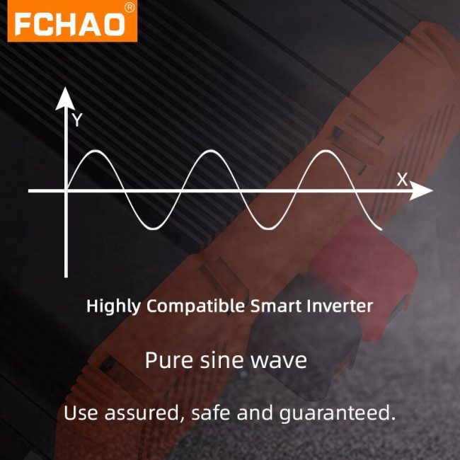 FCHAO 6000W Pure Sine Wave Solar Inverter 12V 24V to 220v 230v LCD Display Voltage Transformer Auto Parts Power Converter Invert 5
