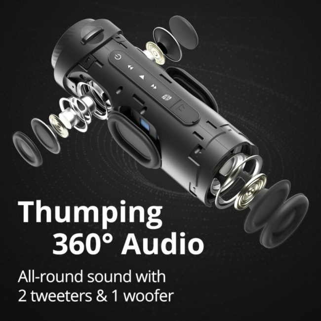 Tronsmart T7 Speaker Bluetooth Speaker with 360 degree Surround Sound, Bluetooth 5.3, LED Modes, True Wireless Stereo, APP 2