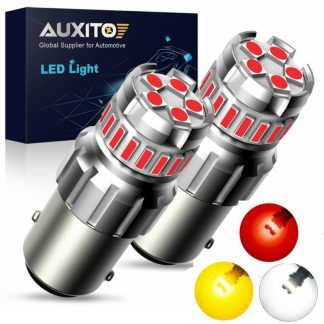 AUXITO 2X P21W BA15S LED 1156 7506 BAY15D 1157 P21/5W LED Bulbs Super Bright Car Lights Red White Brake Lights Reverse Lamp DRL 1