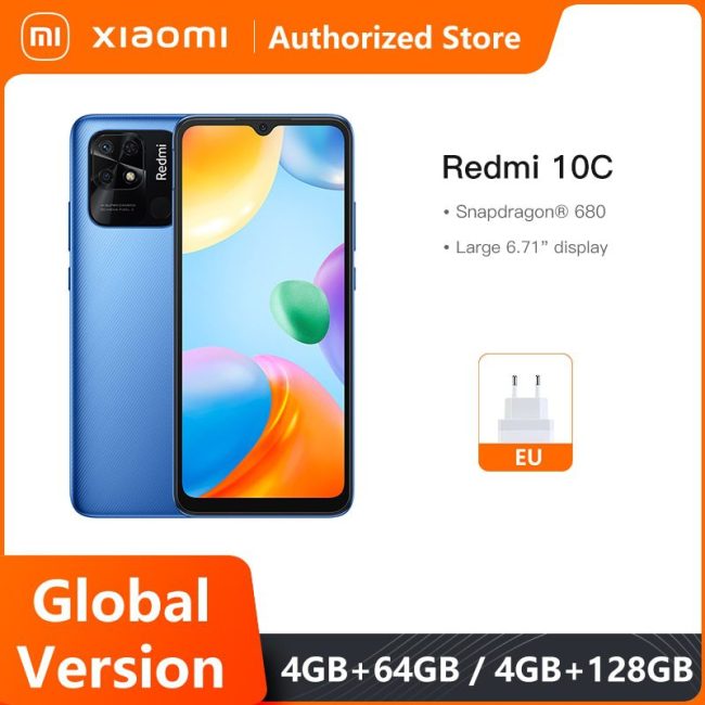Global Version Xiaomi Redmi 10C 10 C 4GB 64GB / 128GB Smartphone Snapdragon 680 6.71 1