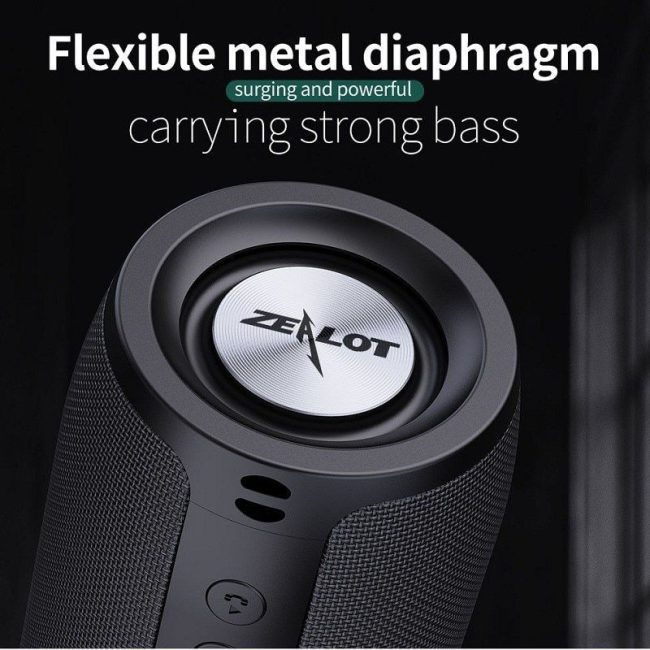 ZEALOT Powerful Bluetooth Speaker Bass Wireless Portable Subwoofer Waterproof Sound Box Support TF, TWS, USB Flash Drive 4