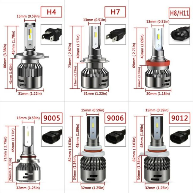 LED H7 9012 HIR2 LED Bulbs H1 H11 H8 Car LED Headlight Bulb 16000Lm CSP Chip HB3 HB4 9005 9006 Auto LED Headlamps 6000K White 6