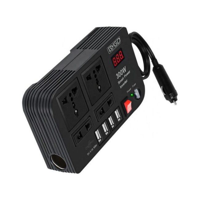 300W Car Inverter DC 12V to 220V Power Converter 4 USB Ports Socket Adapters Automobiles Inverters Parts Accessories 4