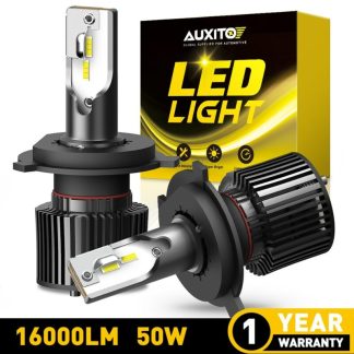 AUXITO 2Pcs H7 H4 9003 LED Car Headlight Bulb Hi/Lo Beam for Toyota BMW Audi VW Ford Chevrolet H1 H8 H11 LED Turbo Auto Headlamp 1