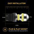 AUXITO 2Pcs 7443 7440 W21W LED Bulb Canbus No Error T20 W21/5W WY21W DRL Car Day Driving Reverse Light 6000K White Super Bright 4
