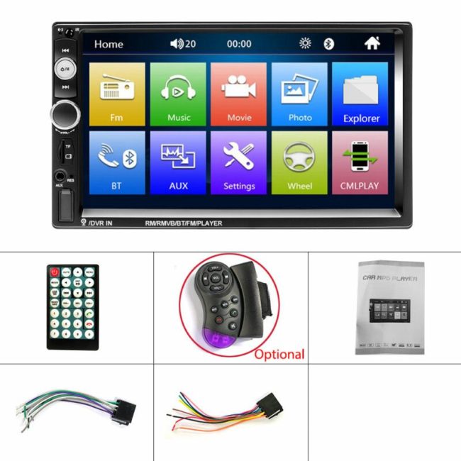 Podofo 2din car radio 2 din Car Multimedia Player 2DIN Autoradio Android Mirrorlink 2din Car Stereo MP5 Bluetooth USB FM Camera 6