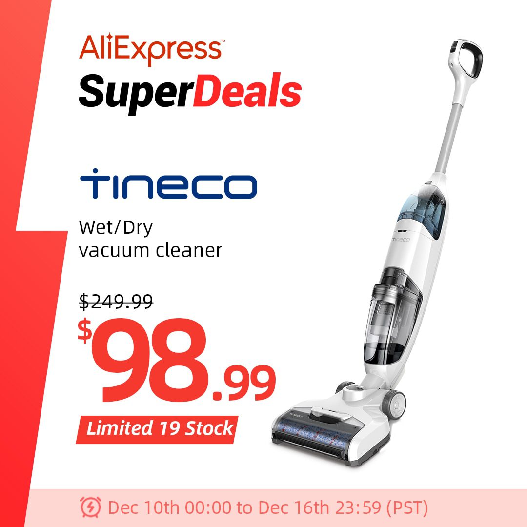 Tineco - iFloor Breeze Wet/Dry Hard Floor Cordless Stick Vacuum