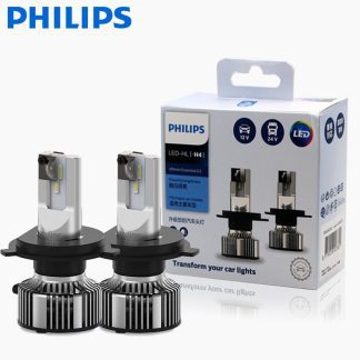 2X Philips Ultinon Essential G2 LED 6500K H4 9003 HB2 12/24V 20W P43t Car High Low Beam Original Bulbs White Light 11342UE2X2 1