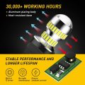 AUXITO 2Pcs 7443 7440 W21W LED Bulb Canbus No Error T20 W21/5W WY21W DRL Car Day Driving Reverse Light 6000K White Super Bright 6
