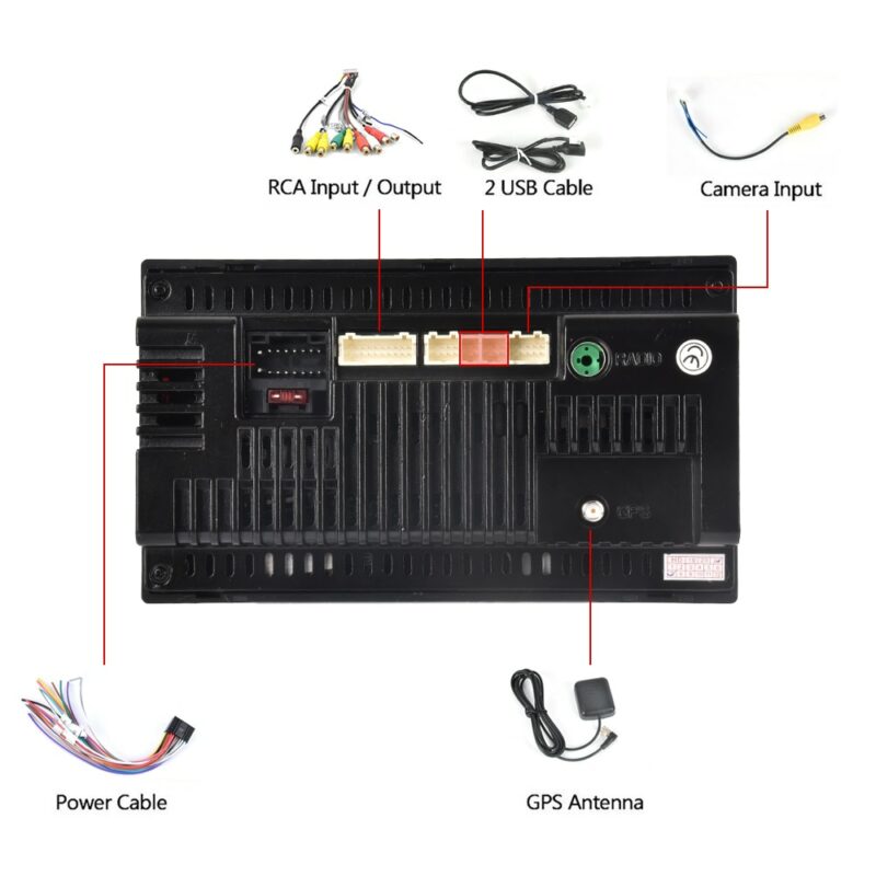 10 inch Podofo Car Radio top view