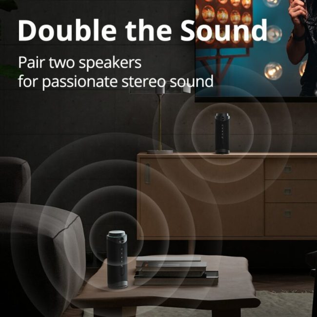 Tronsmart T7 Speaker Bluetooth Speaker with 360 degree Surround Sound, Bluetooth 5.3, LED Modes, True Wireless Stereo, APP 5