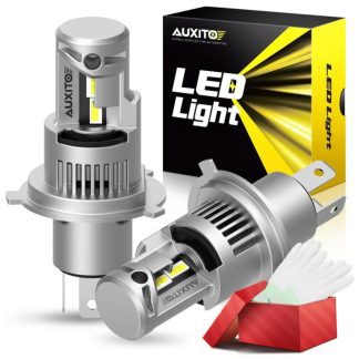 AUXITO 2PCS 20000LM H4 LED Headlight Bulbs for Car Canbus No Error 9003 HB2 H4 Hi/Lo Beam Headlamps 6000K White Auto Lamps 12V 1