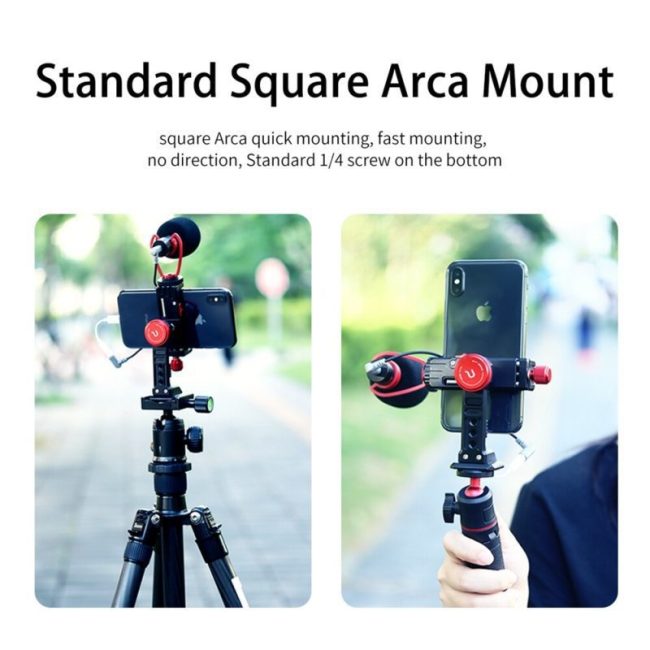 Ulanzi ST-14 Vertical Shooting Smartphone Phone Mount Holder Tripod Mount Cold Shoe Vlog Tripod Mount for iPhone 11 Pro Max 6