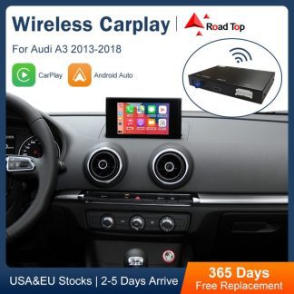 Wireless Apple CarPlay Android Auto Interface for Audi A3 2013-2018, with AirPlay Mirror Link Car Play Functions 1