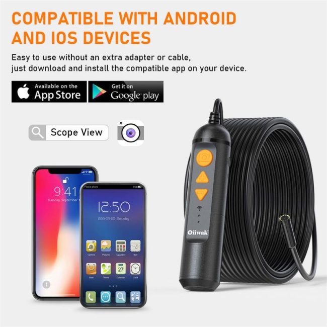 12MP Endoscope Camera Wireless Borescope Auto Focus WiFi Endoscope 5X Zoom IP67 Underwater Camera For Android iOS Tablet Huawei 6