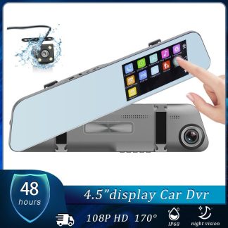 Dual Lens Touch screen Car Camera DVR Rearview Mirror Dash Cam Cars DVRs Recorder Video Registrator FHD 1080P Night Camcorder 1