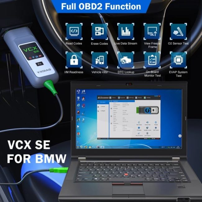 VXDIAG VCX SE for BMW ICOM A2 A3 Automotive ECU Coding Programming All System Diagnostic Tools Active Test J2534 Programming 5