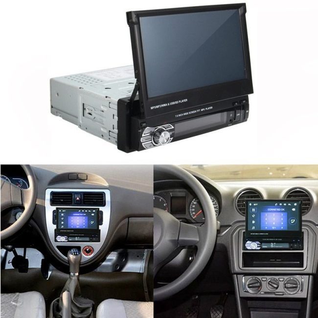 Hikity 1 Din Car Stereo audio Radio Bluetooth 1 DIN 7 2