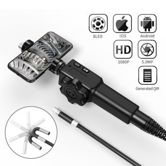 5.5MM/8.5MM 5.0MP 180 Degree Steering Industrial Borescope Endoscope Cars Inspection Camera With 6 LED for iPhone Android PC 1