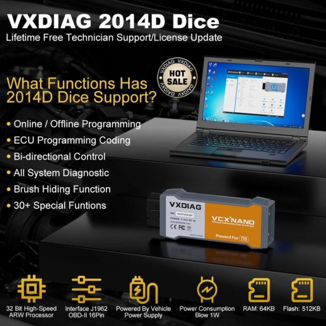 VXDIAG VCX NANO VVDIAG For VOLVO 2014D Dice OBD2 Diagnostic Tools J2534 ECU Programming Coding All System Scanner Online Update 2