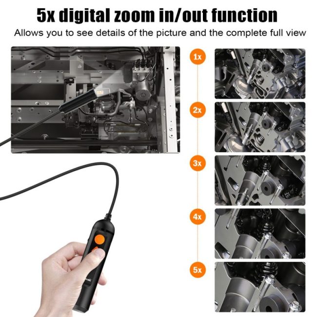 12MP Endoscope Camera Wireless Borescope Auto Focus WiFi Endoscope 5X Zoom IP67 Underwater Camera For Android iOS Tablet Huawei 4