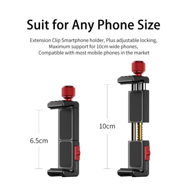 Ulanzi ST-14 Vertical Shooting Smartphone Phone Mount Holder Tripod Mount Cold Shoe Vlog Tripod Mount for iPhone 11 Pro Max 4