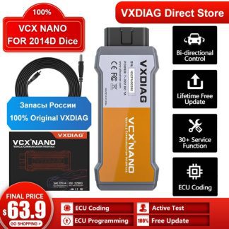 VXDIAG VCX NANO VVDIAG For VOLVO 2014D Dice OBD2 Diagnostic Tools J2534 ECU Programming Coding All System Scanner Online Update 1