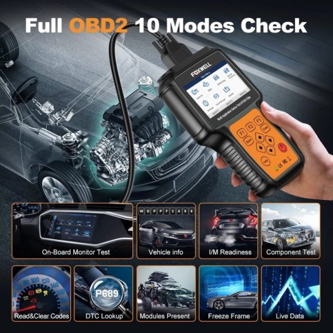 FOXWELL NT650 Elite OBD2 Automotive Scanner Code Reader Professional A/F BRT ABS SRS DPF Oil 26 Reset OBD 2 Car Diagnostic Tool 4