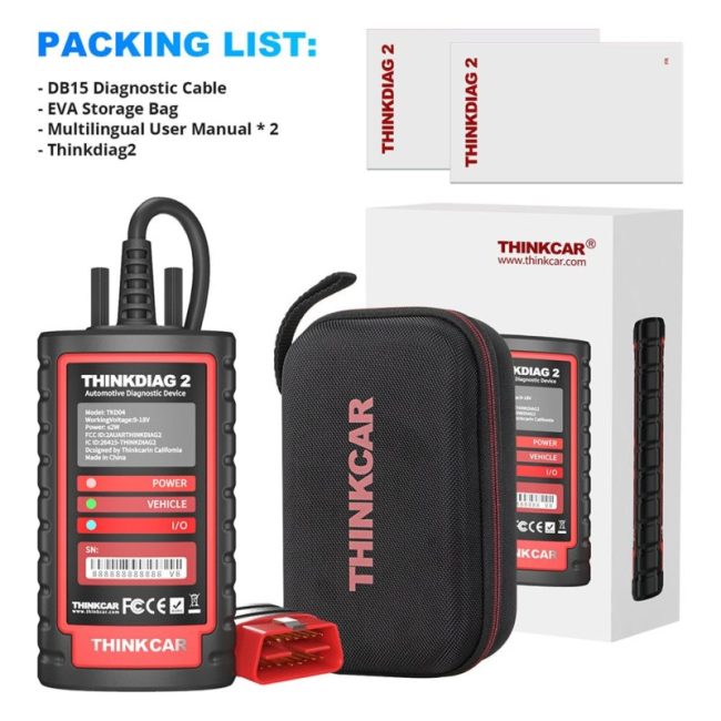 New Thinkcar ThinkDiag 2 ALL Car Brands Canfd protocol All Reset Service 1 Year Free OBD2 Diagnostic Tool Active Test ECU Coding 6