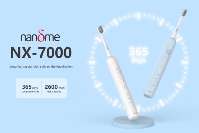 Электрическая зубная щетка Xiaomi Nandme NX7000 работает 365 дней без подзарядки