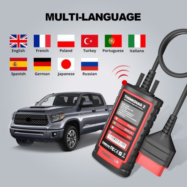 New Thinkcar ThinkDiag 2 ALL Car Brands Canfd protocol All Reset Service 1 Year Free OBD2 Diagnostic Tool Active Test ECU Coding 2