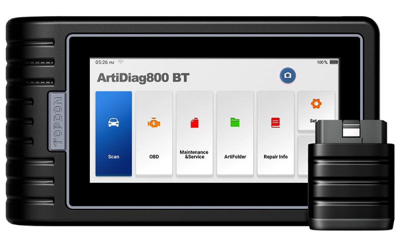 TOPDON Artidiag800 BT OBD2 Professional Car Diagnostic Tool Automotive Scanner All System Scan Tool Free Lifetime Upgrade ECU 18