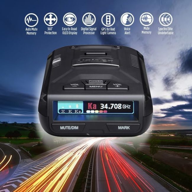 Radar Detector with GPS technology to remember and mute common false alerts