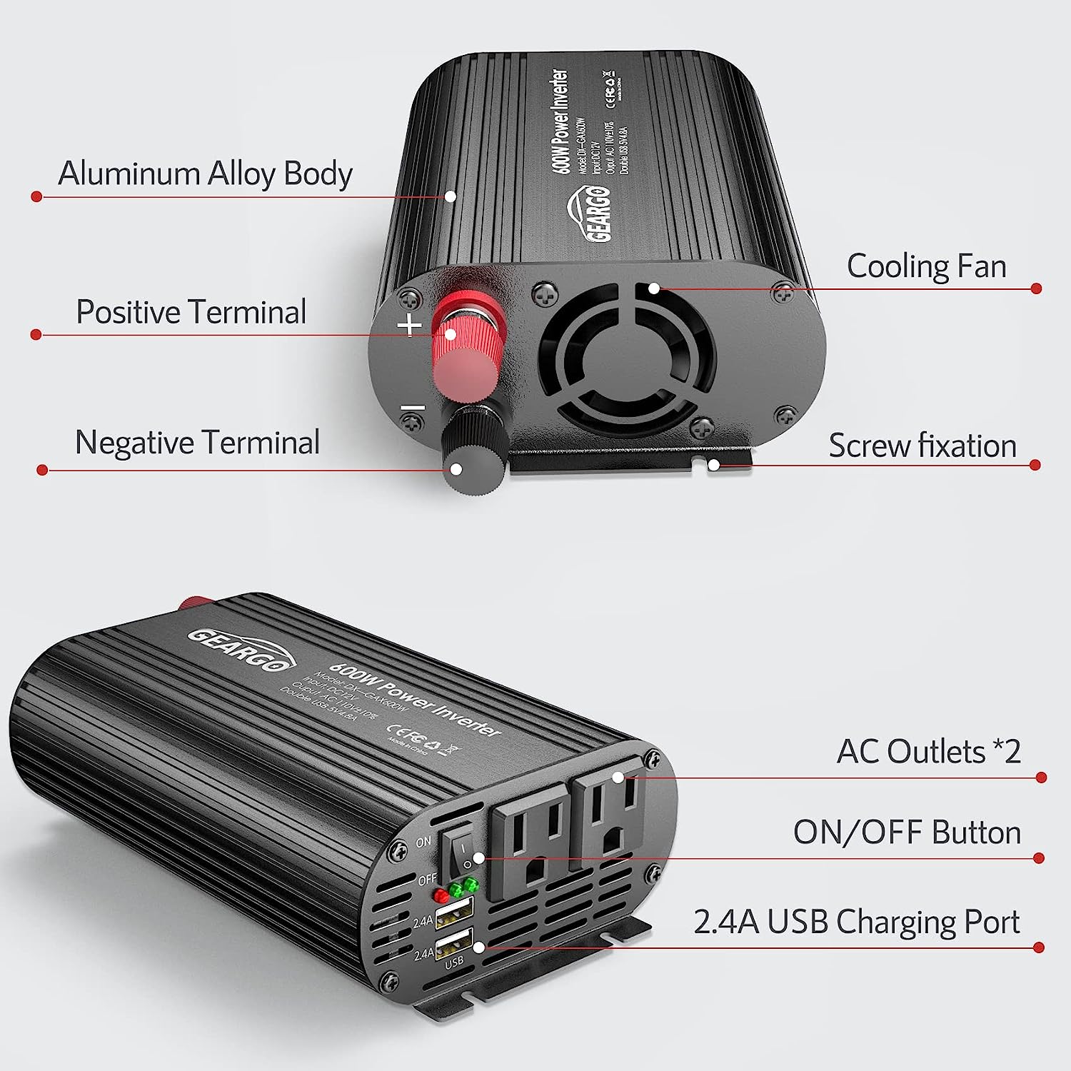 5v Car Charger Dual Usb Auto Car Charger Vehicle Power Inverter