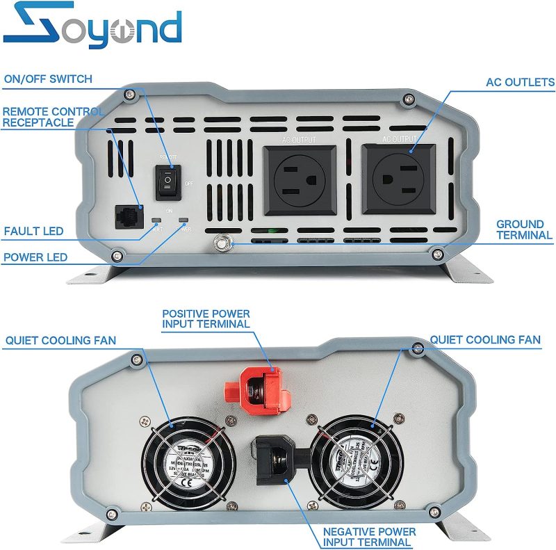 Soyond 2000W Inverter Ideal for Sensitive Electrical Devices