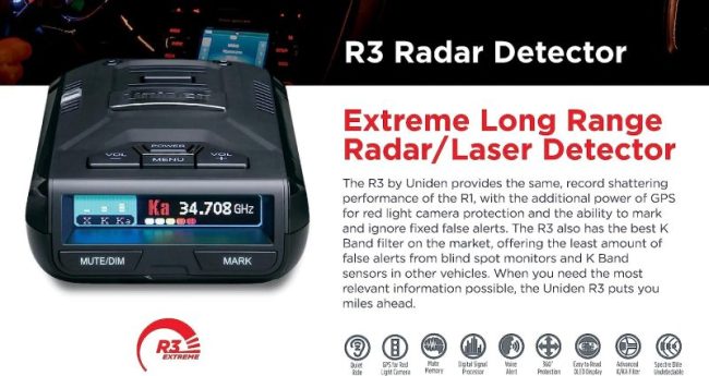Radar Detector with advanced false alert filtering and unsurpassed range & sensitivity