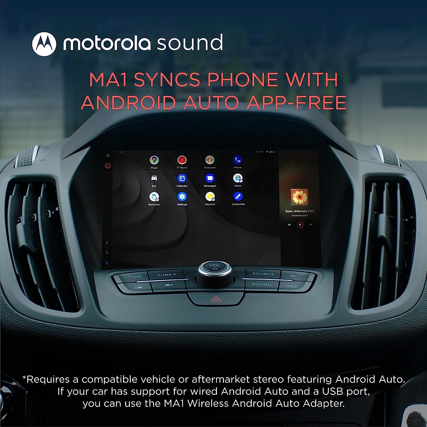 THE MOTOROLA MA1 WIRELESS CAR ADAPTER FOR ANDROID AUTO™ LAUNCHES TODAY -  Jan 5, 2022