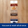 Close-up of the Tineco S5 vacuum and mop's digital display showing cleaning performance