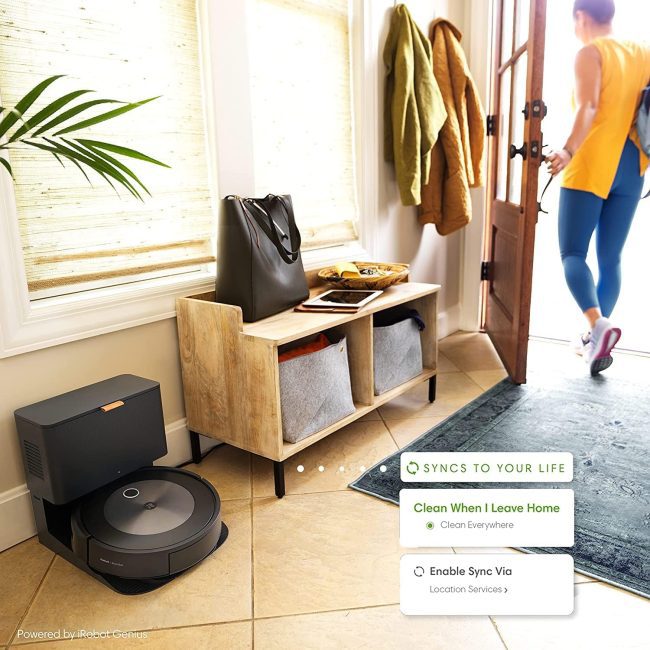 iRobot Genius app scheduling Roomba j7+ to clean only when you're away