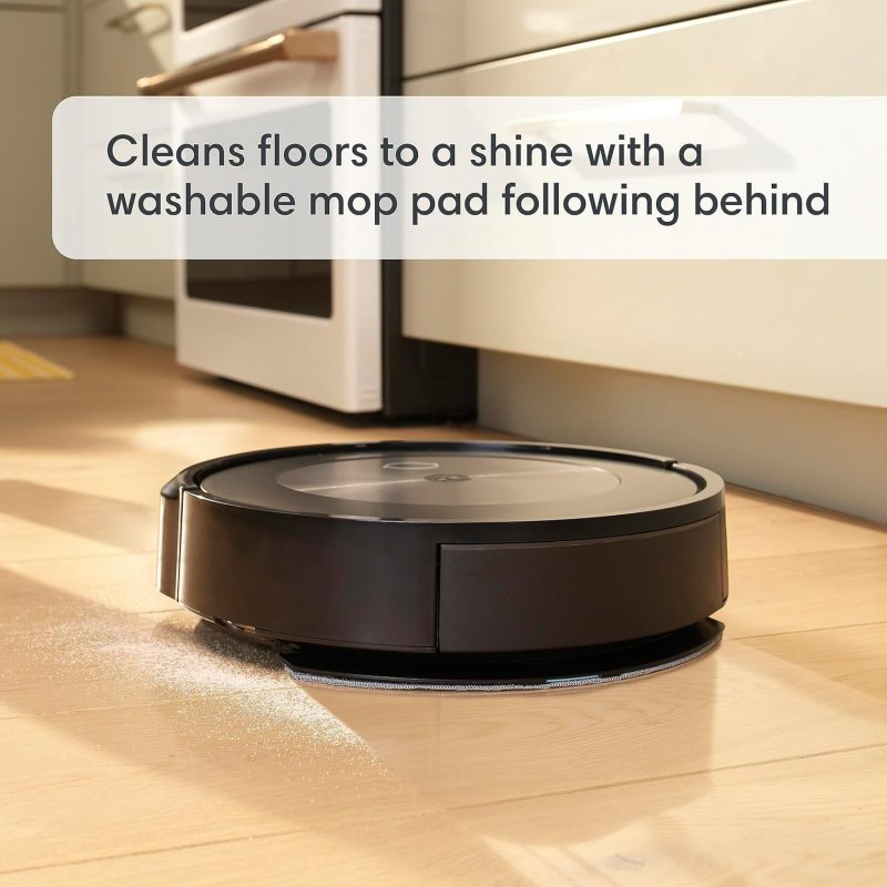 Roomba Combo j5 robot vacuum and mop controlled via iRobot Home App for customized cleaning