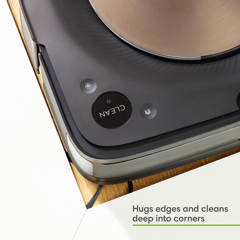 The Roomba s9+ using PerfectEdge Technology to clean corners and edges with precision