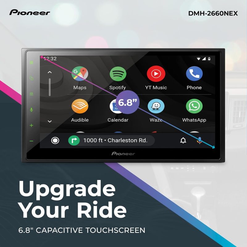 Innovative pioneer touchscreen car stereo featuring Amazon Alexa compatibility via Vozsis App