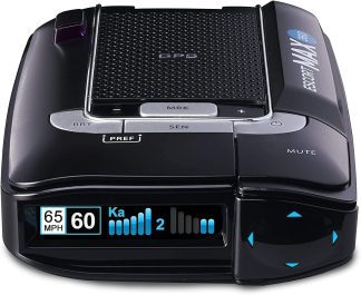 Escort Max 360 radar detector with dual antenna and directional arrows for precise alerts