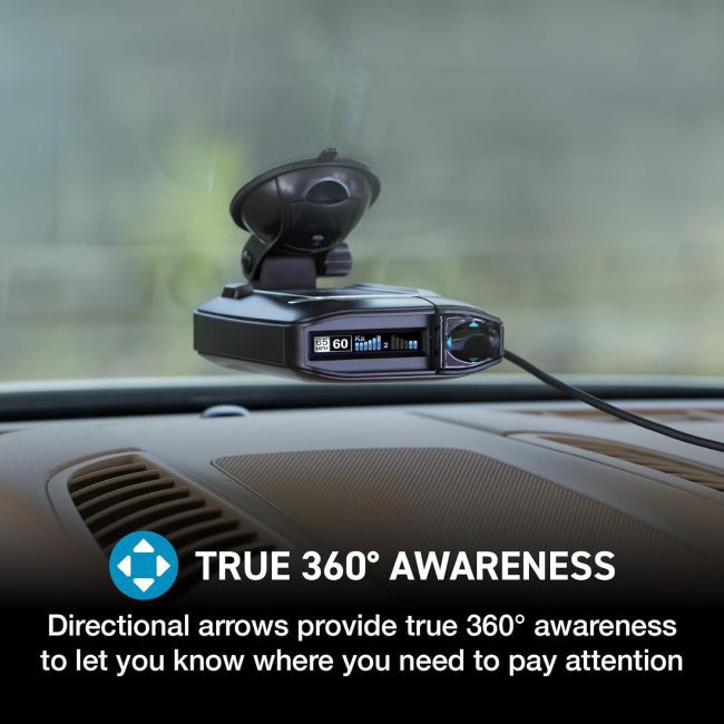 Max 360 Escort radar detector's exclusive database of red light and speed camera locations