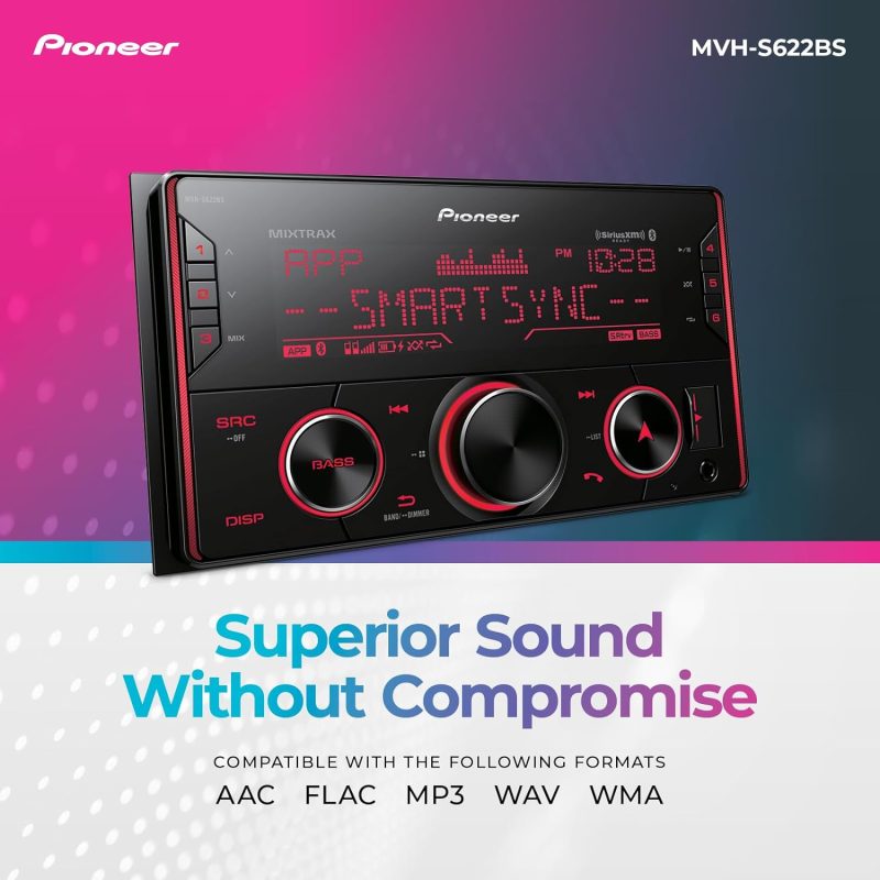 Pioneer MVH-S622BS with MIXTRAX for a Dynamic DJ-Inspired Audio Experience