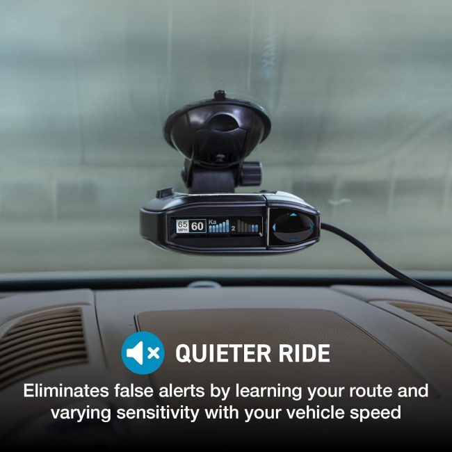 Max Escort 360 radar detector with voice alerts and GPS for enhanced driving safety