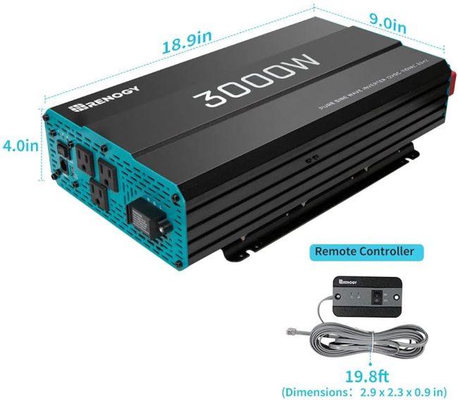 ETL certified Renogy 3000W Inverter ensuring safety and quality