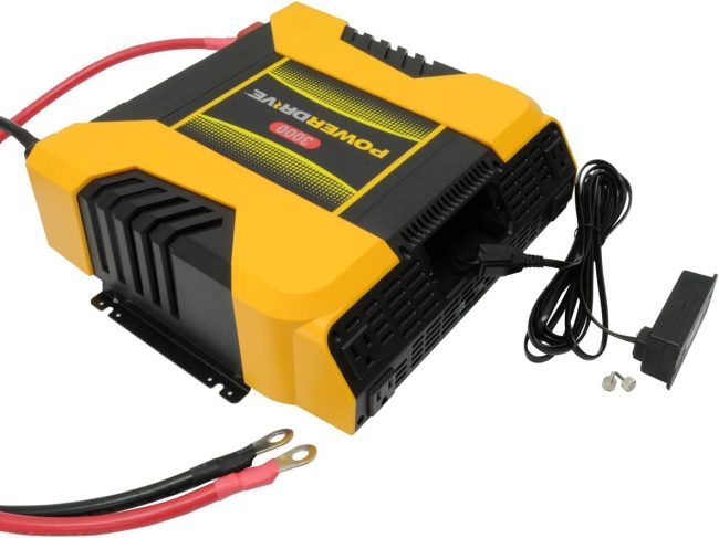 Powerdrive power inverter with a robust ABS PVC composite housing for durability